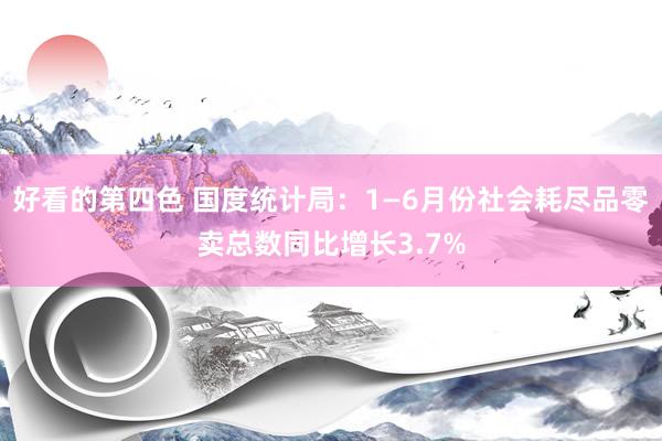 好看的第四色 国度统计局：1—6月份社会耗尽品零卖总数同比增长3.7%