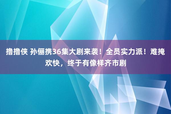 撸撸侠 孙俪携36集大剧来袭！全员实力派！难掩欢快，终于有像样齐市剧