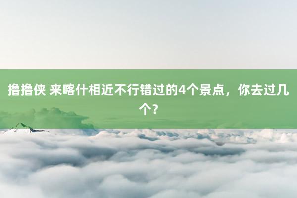 撸撸侠 来喀什相近不行错过的4个景点，你去过几个？