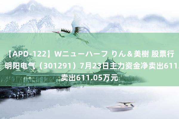 【APD-122】Wニューハーフ りん＆美樹 股票行情快报：明阳电气（301291）7月23日主力资金净卖出611.05万元