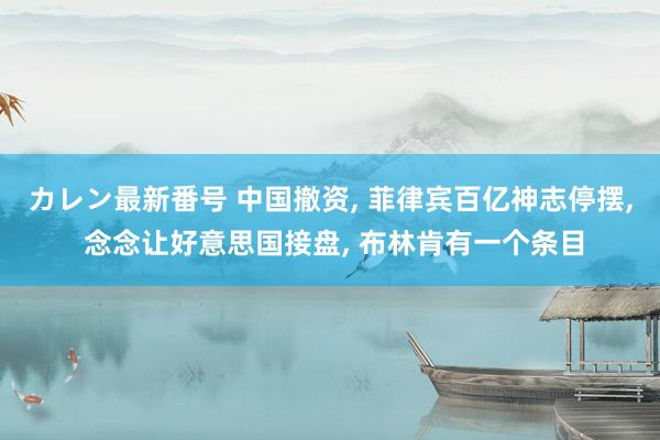 カレン最新番号 中国撤资, 菲律宾百亿神志停摆, 念念让好意思国接盘, 布林肯有一个条目