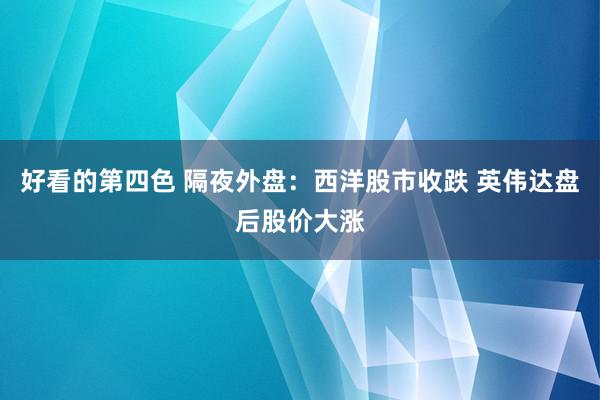 好看的第四色 隔夜外盘：西洋股市收跌 英伟达盘后股价大涨