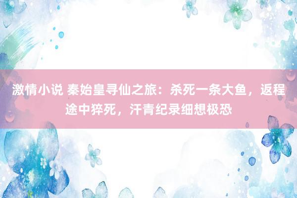 激情小说 秦始皇寻仙之旅：杀死一条大鱼，返程途中猝死，汗青纪录细想极恐